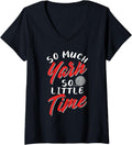 Womens Funny Knitting Yarn Wool Design V-Neck Yarn Supply | Trending 2025 | Customer Favorite