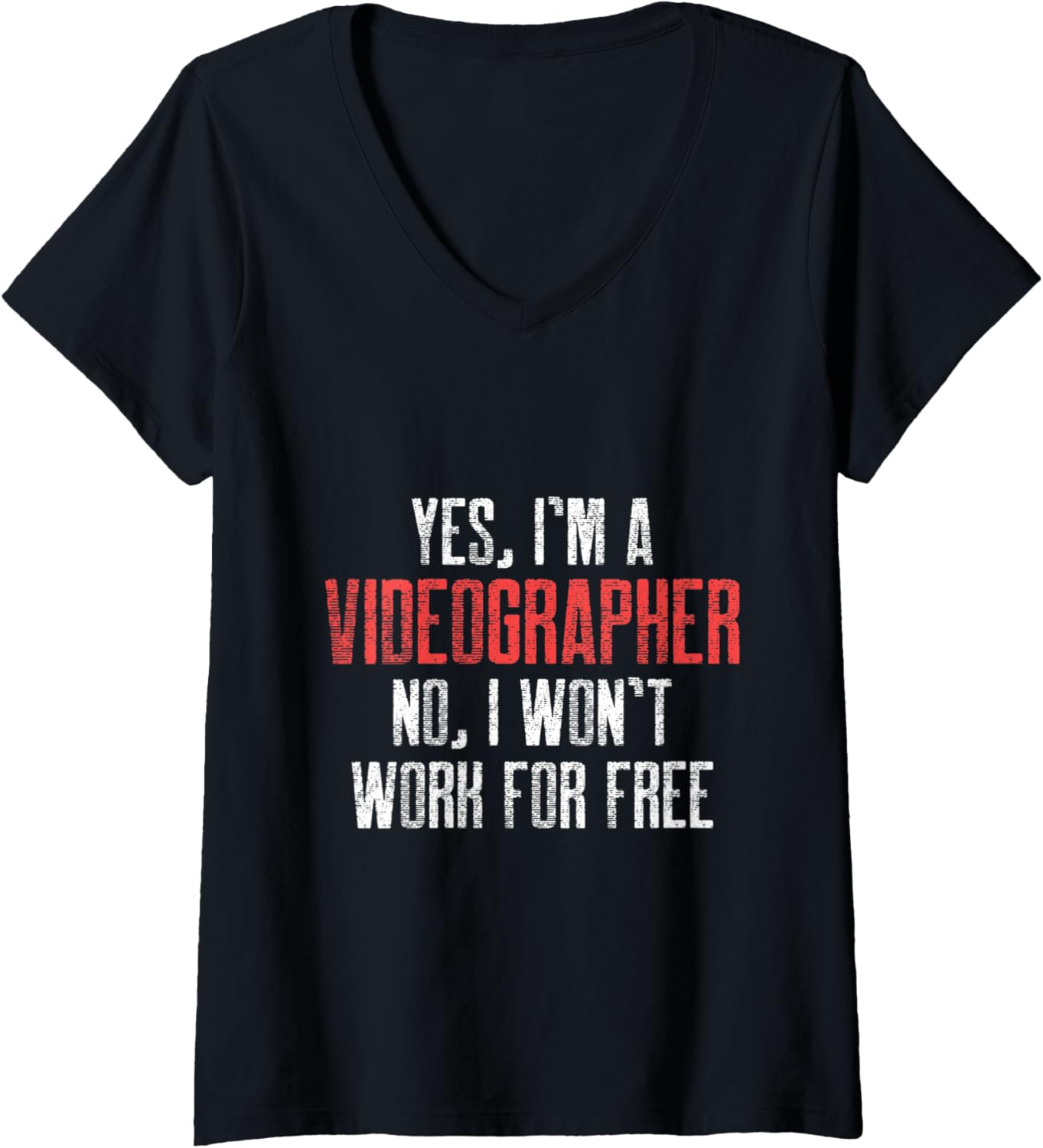 Womens Videographer Work Videography Filmmaker Gift V-Neck Apparel | US Viral Style | Perfect Gift Idea