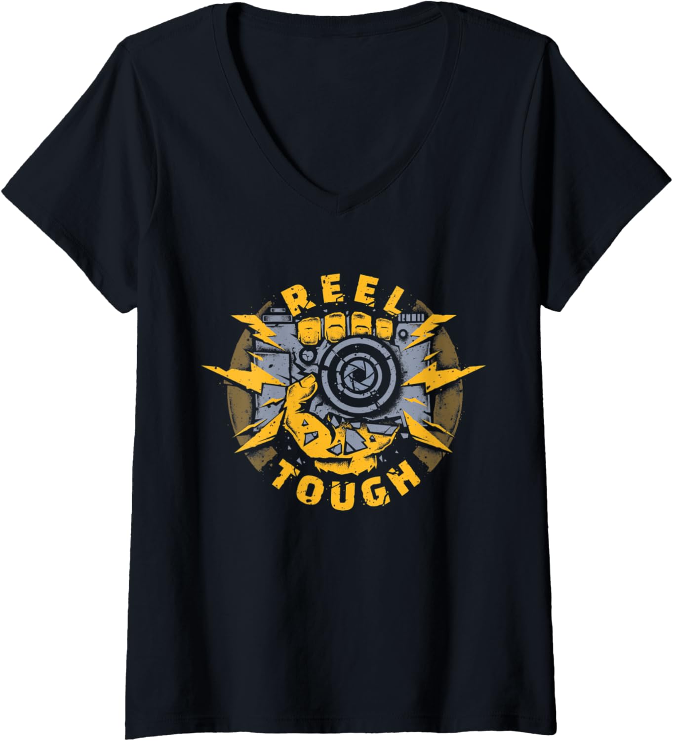 Womens Reel tough Filmmaker's style V-Neck Apparel | Trending 2025 | Must-Have Style