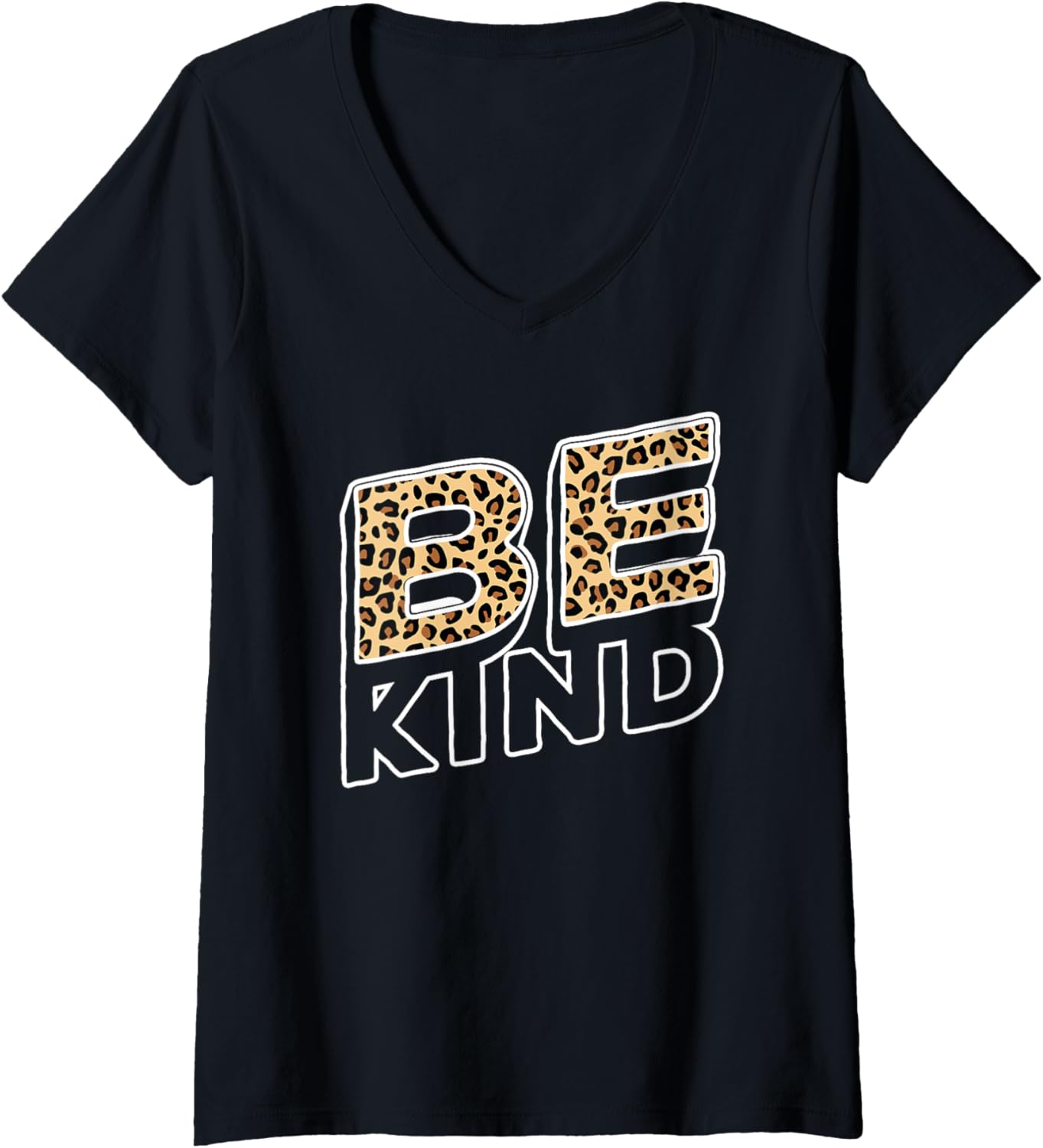 Be Kind Leopard Print Cheetah Kindness V Neck Apparel Streetwear Style Hot Right Now