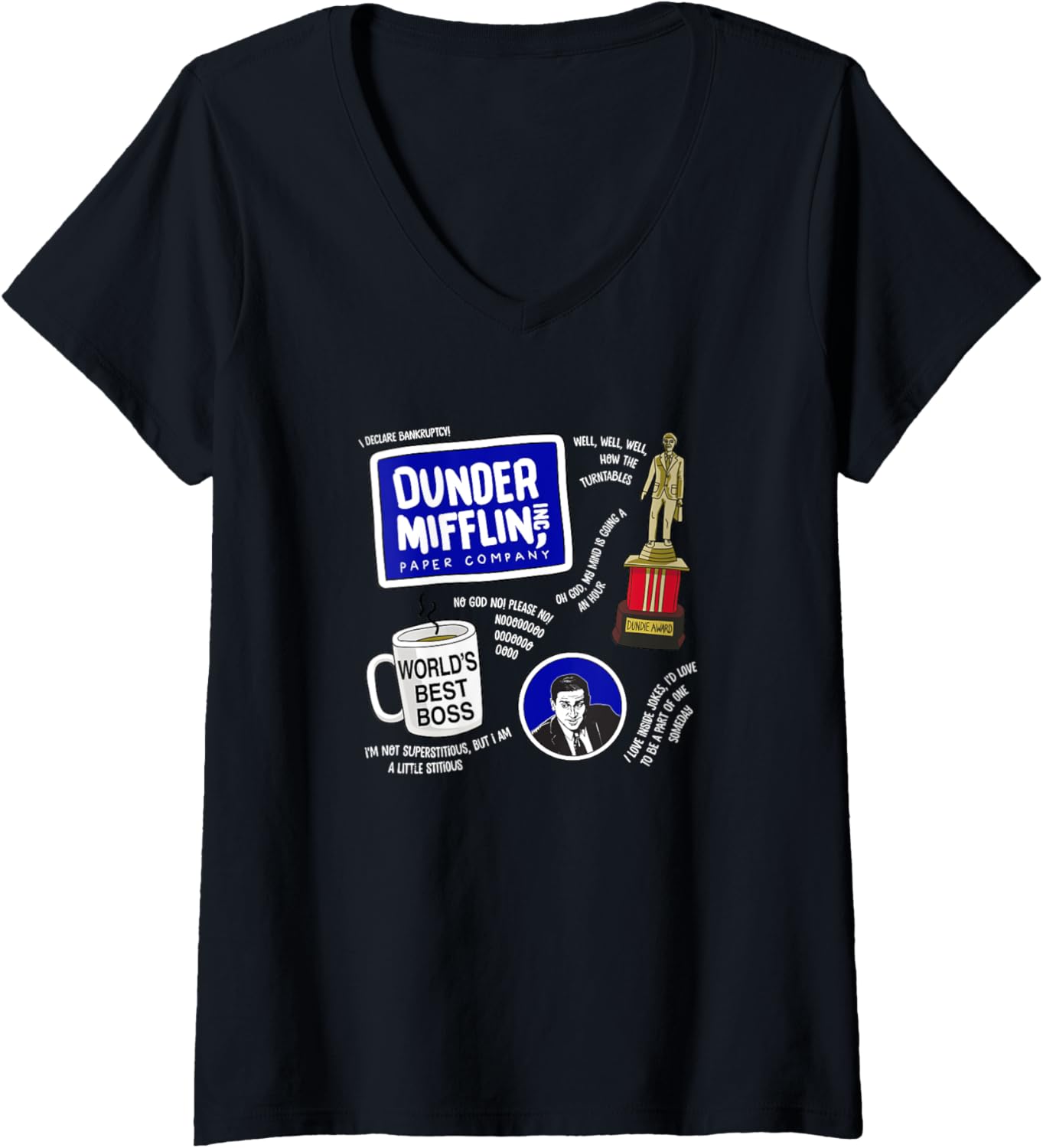 The Office Michael Scott Quotes V-Neck Apparel | Everyday Casual Wear