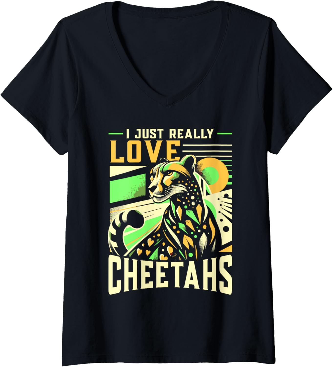 Womens Cheetah Leopard V Neck Apparel Comfort Fit US Top Pick