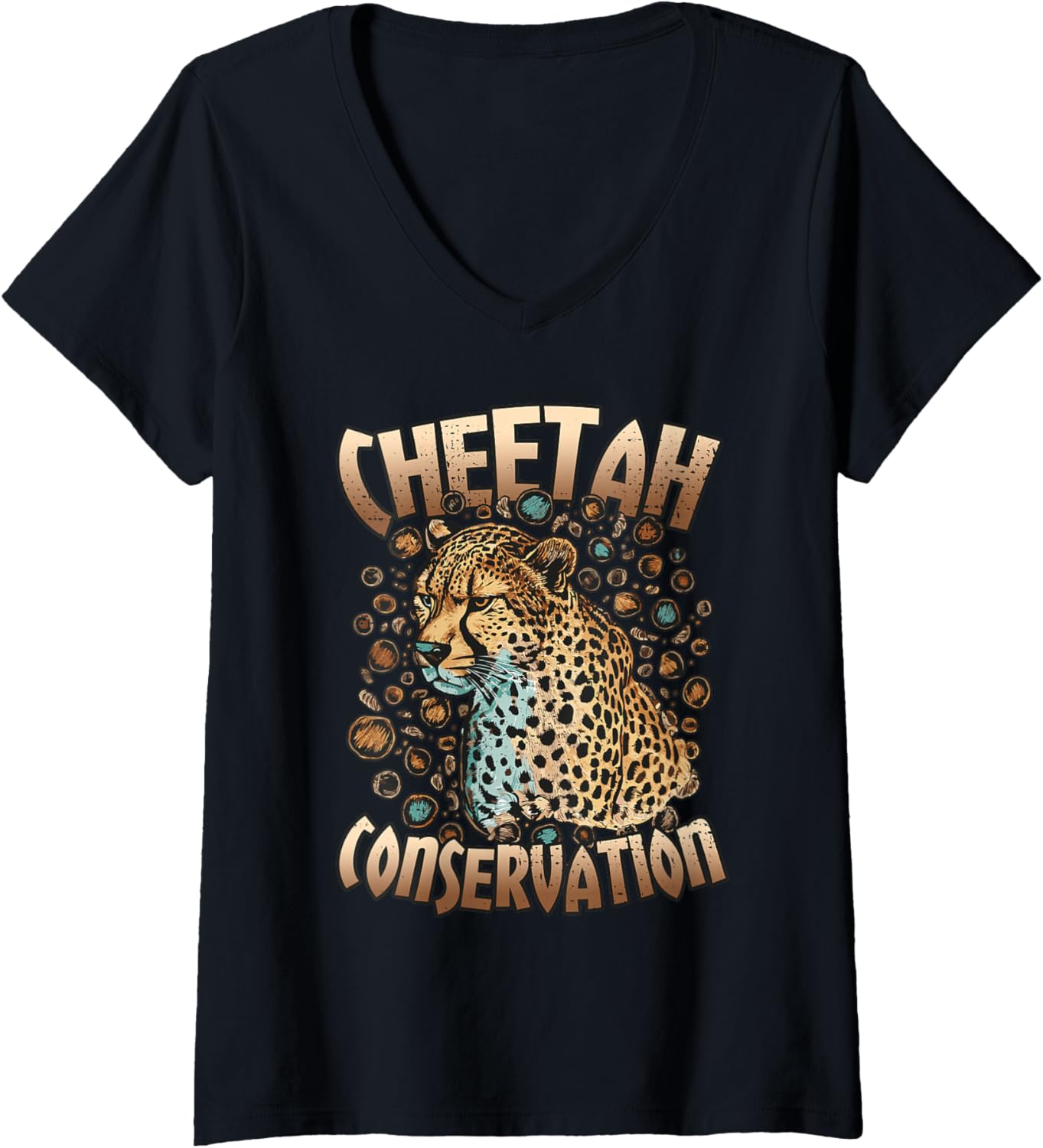 Preserve Cheetahs and Their Spots Cheetah V Neck Apparel Premium Print Gift Ready