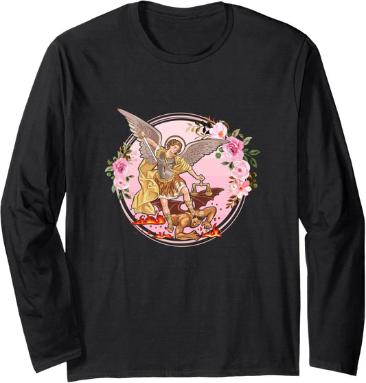 Saint Michael The Archangel Long Sleeve Apparel | Trending 2025