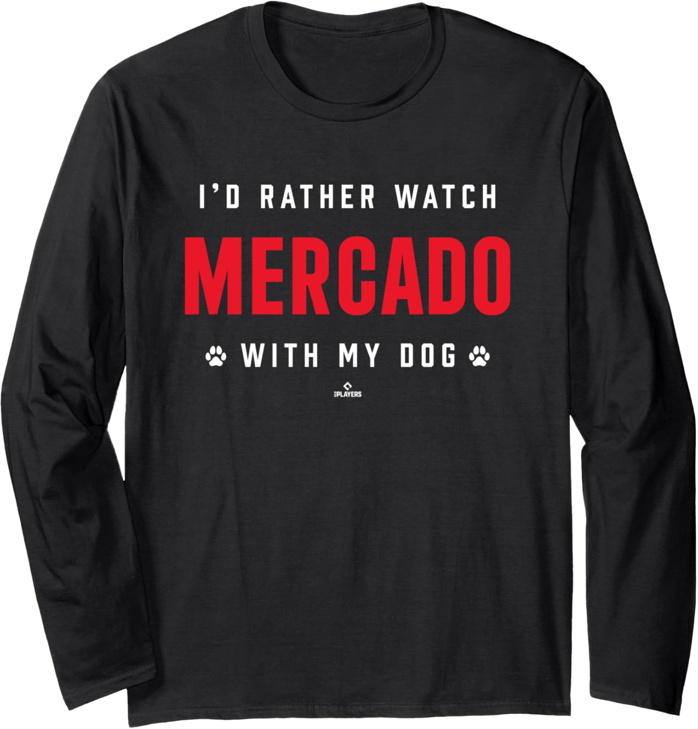 With My Dog Michael Mercado Philadelphia Baseball MLBPA Long Sleeve Apparel | Perfect Gift Idea