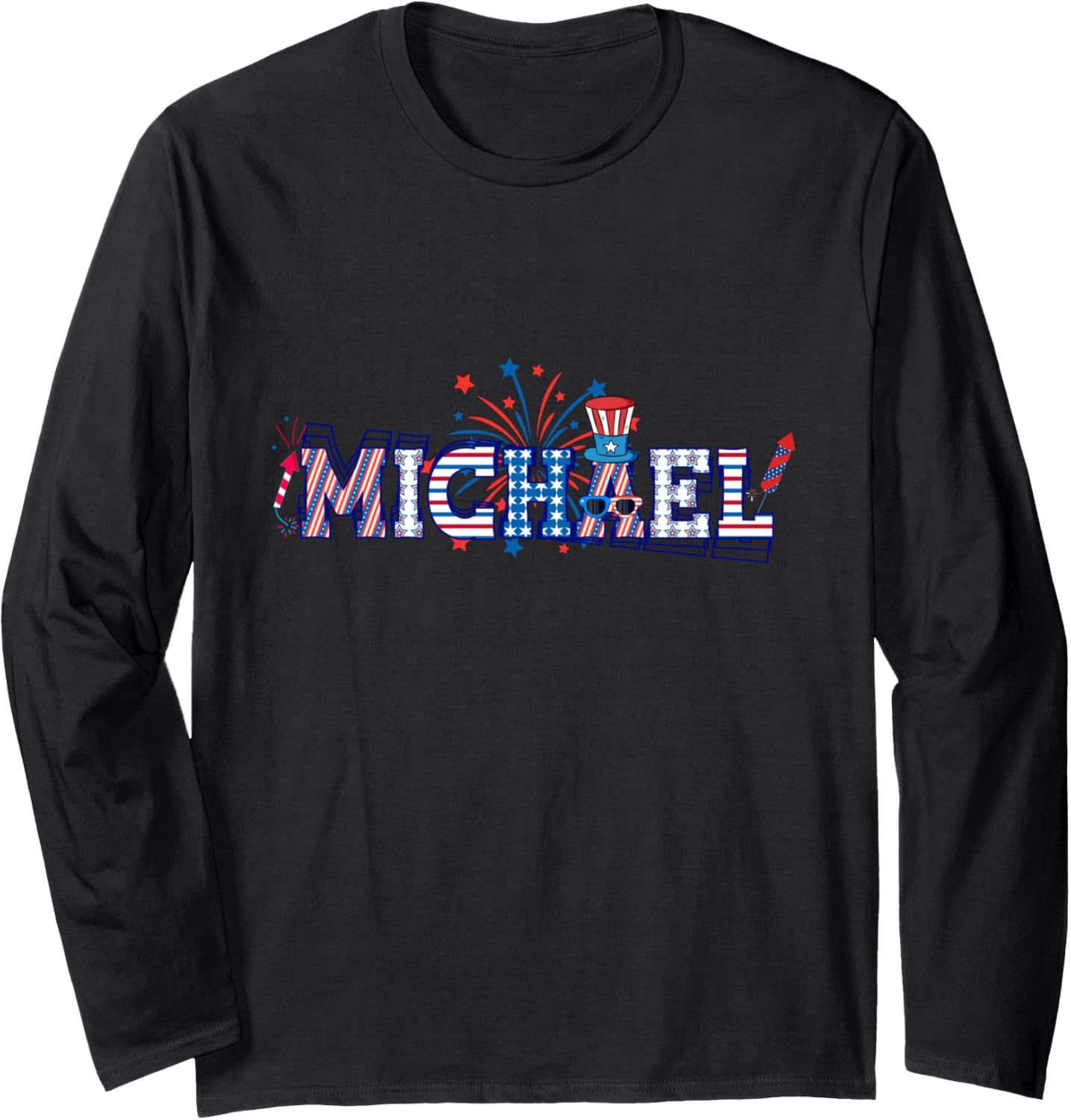 4th July Fireworks Drinks Party Michael Long Sleeve Apparel | Trending 2025