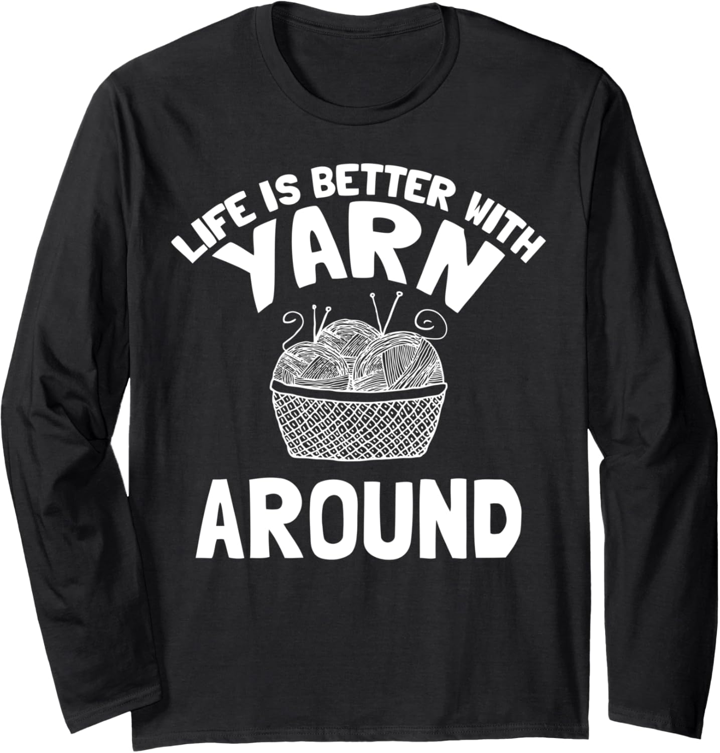 Funny Yarn Apparel - Unique Yarns Lover Design Long Sleeve Yarn Supply | Viral US Pick | Perfect for Crafters