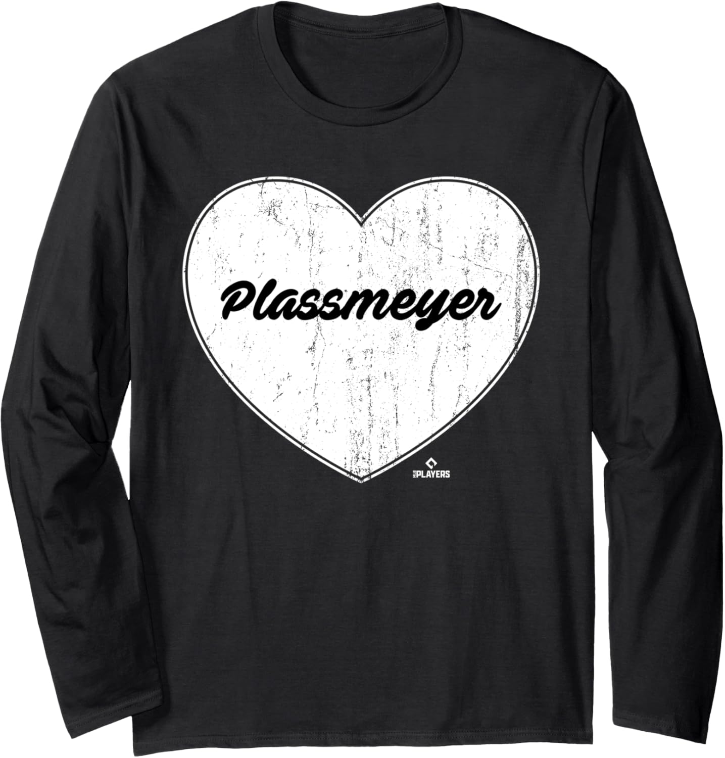 Distressed Heart Michael Plassmeyer Prospect Baseball Fan Long Sleeve Apparel | Trending 2025