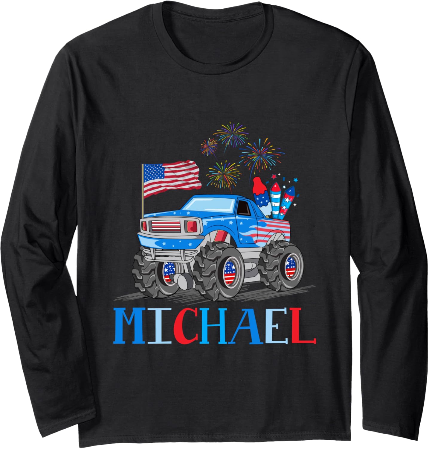 Patriotic Flag Pride USA 4th of July Michael Long Sleeve Apparel | Trending 2025