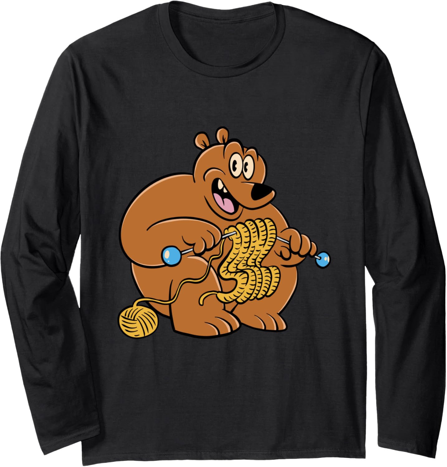 Knitting Bear Funny Grandma Yarn Lovers Long Sleeve Yarn Supply | High Search Volume | Best Seller Choice