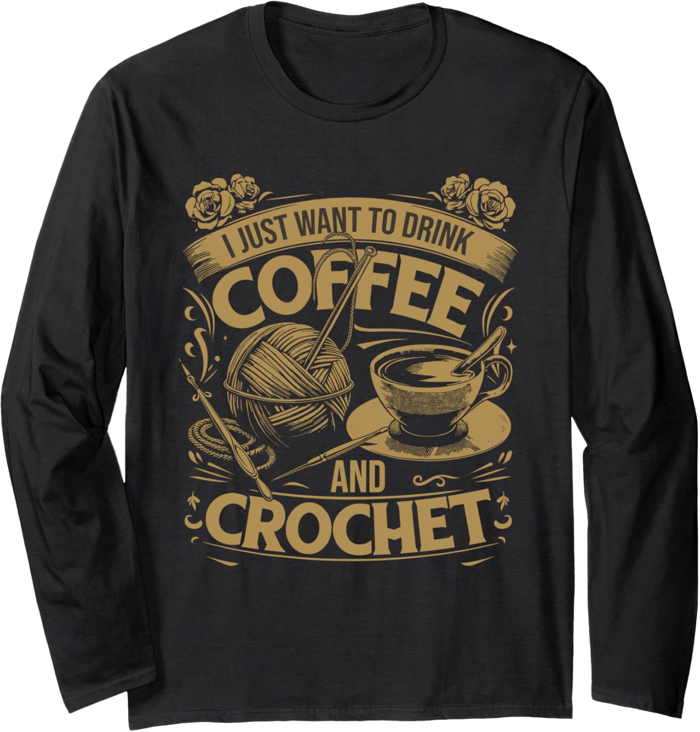 Knitting Yarn Crochet Crocheting Coffee Long Sleeve Yarn Supply | Trending 2025 | Perfect for Crafters