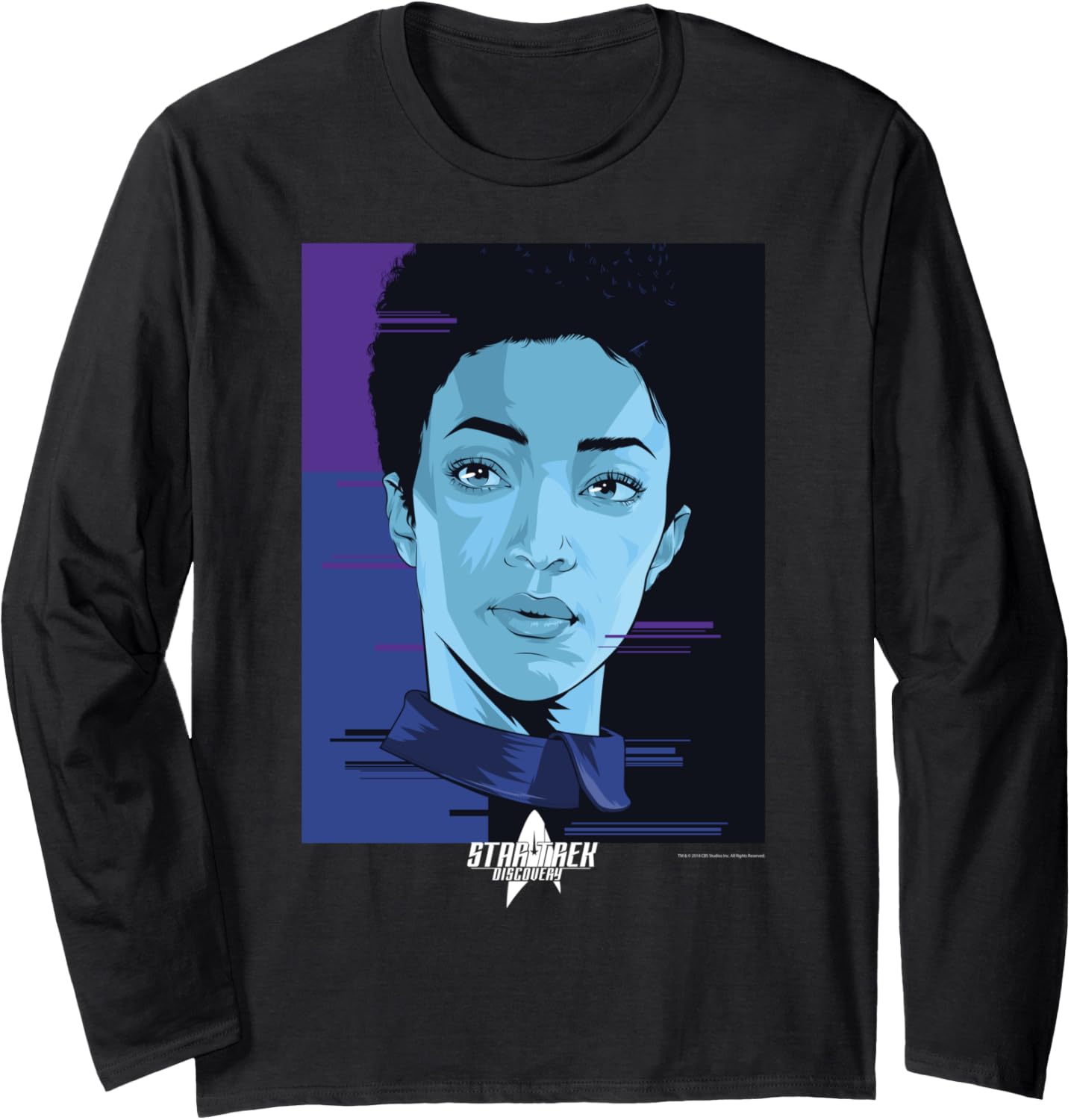 Star Trek Discovery Michael Color Block Long Sleeve Tee Long Sleeve T-Shirt | Everyday Casual Wear