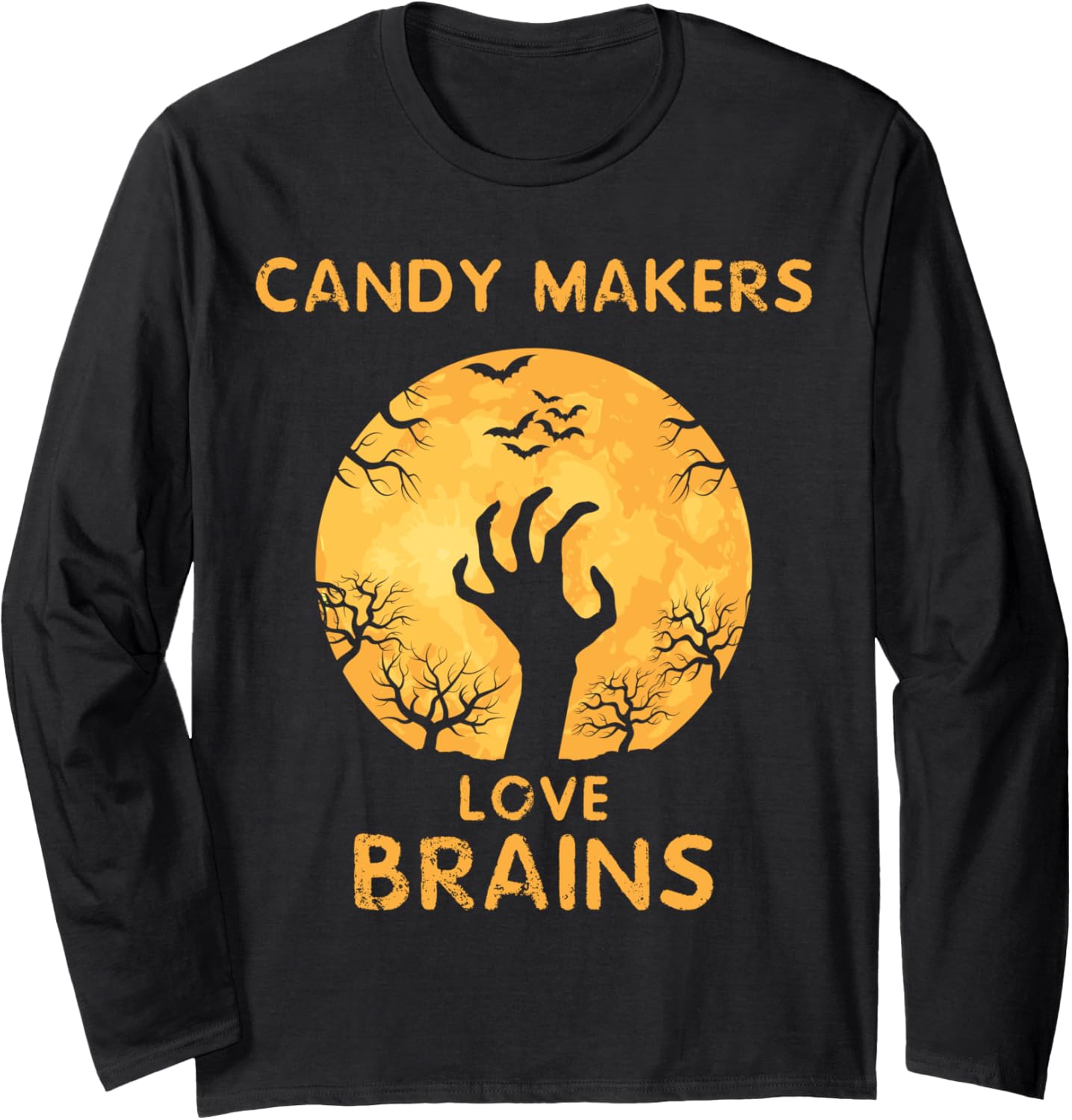 Candy Makers Love Brains Funny Halloween Candy Maker Long Sleeve Apparel | US Viral Style | Comfort Daily Wear