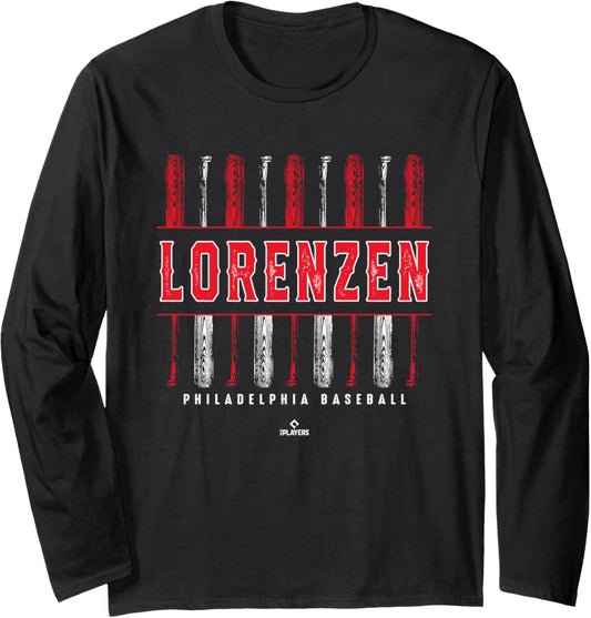 Vintage Baseball Bat Gameday Michael Lorenzen MLBPA Long Sleeve Apparel | US Best Seller