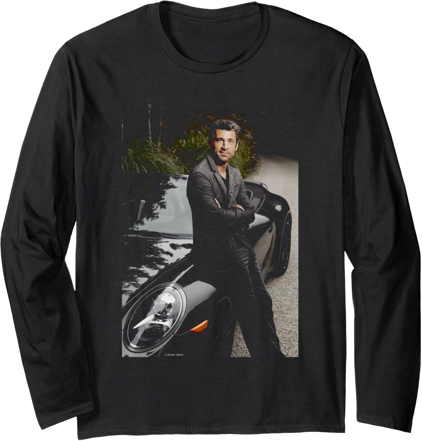 Grey's Anatomy Actor Patrick Dempsey By Michael Grecco Long Sleeve Apparel | Perfect Gift Idea