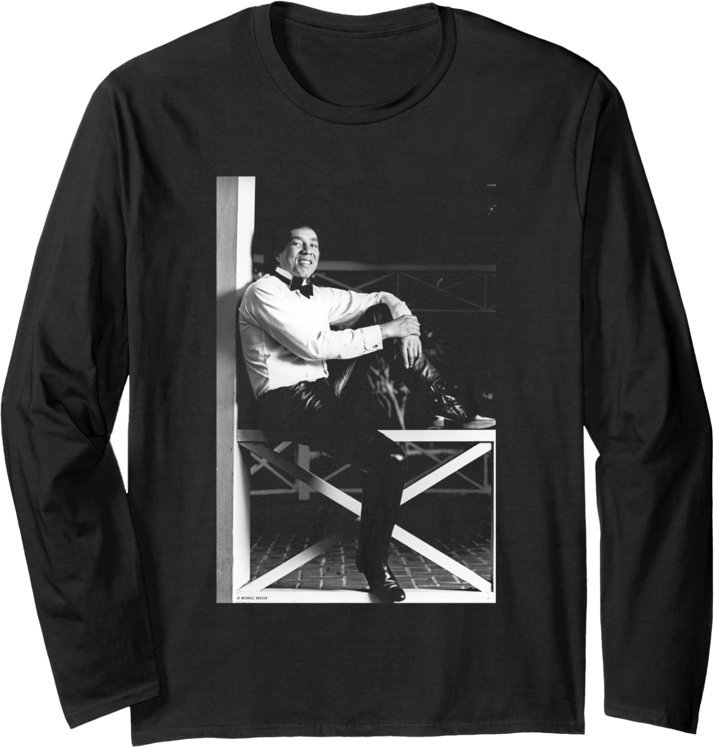 Singer Smokey Robinson at Home by Michael Grecco Long Sleeve Apparel | Everyday Casual Wear