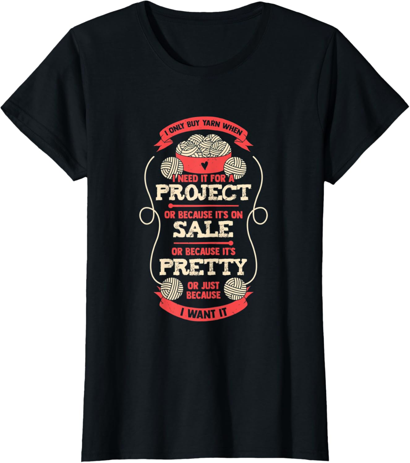 Womens I Will Only Buy Yarn If Design for a Knitting Lover Yarn Supply | Viral US Pick | Customer Favorite