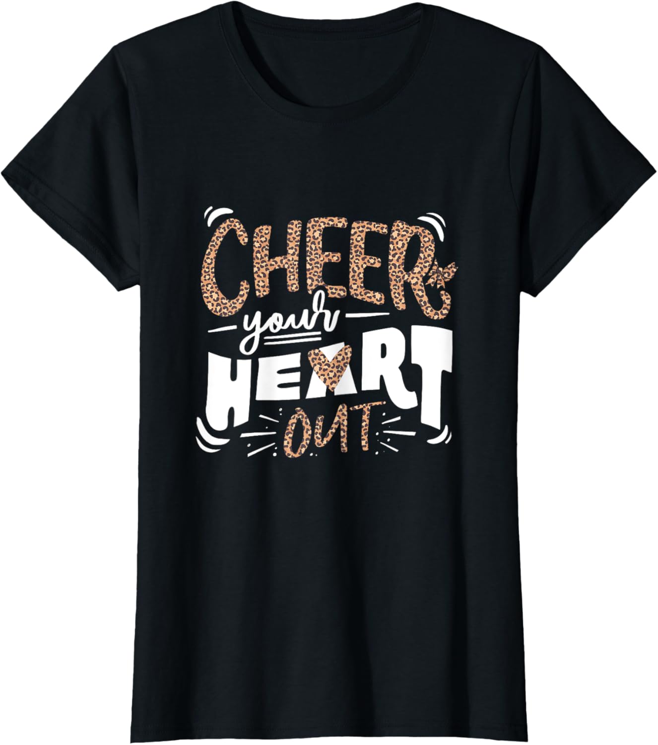 Funny Cheerleading Daughter Leopard Cheetah Print Cheer Mom Apparel Premium Print Best Seller Look