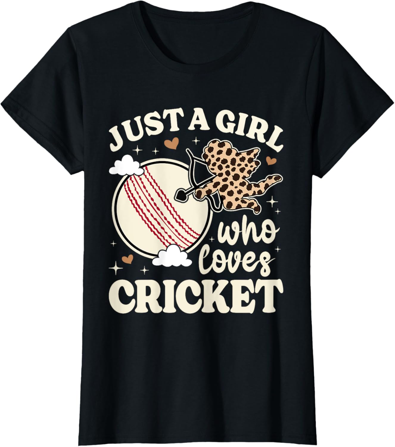 Just A Girl Who Loves Cricket Cheetah Print Girls Cricket Apparel Premium Print Gift Ready
