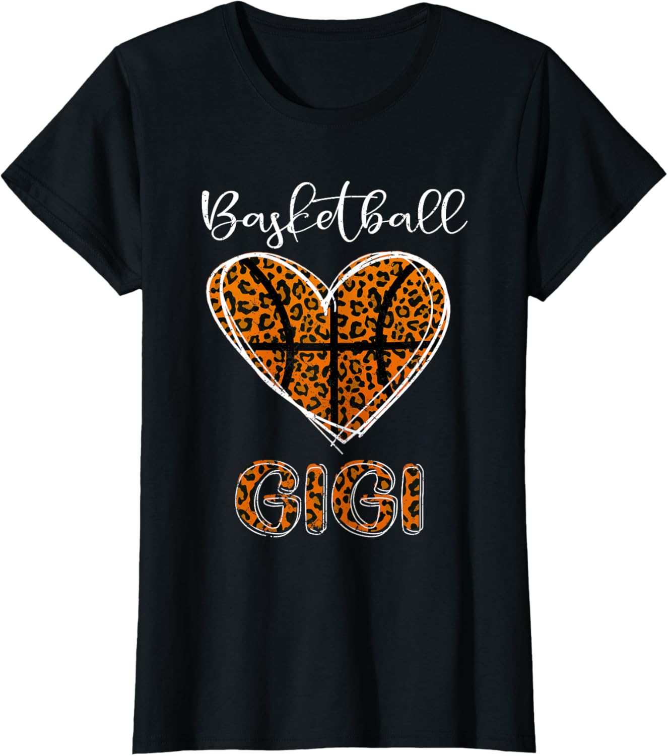 Womens Basketball Gigi Top Heart Cheetah Leopard Grandma Apparel Comfort Fit US Top Pick