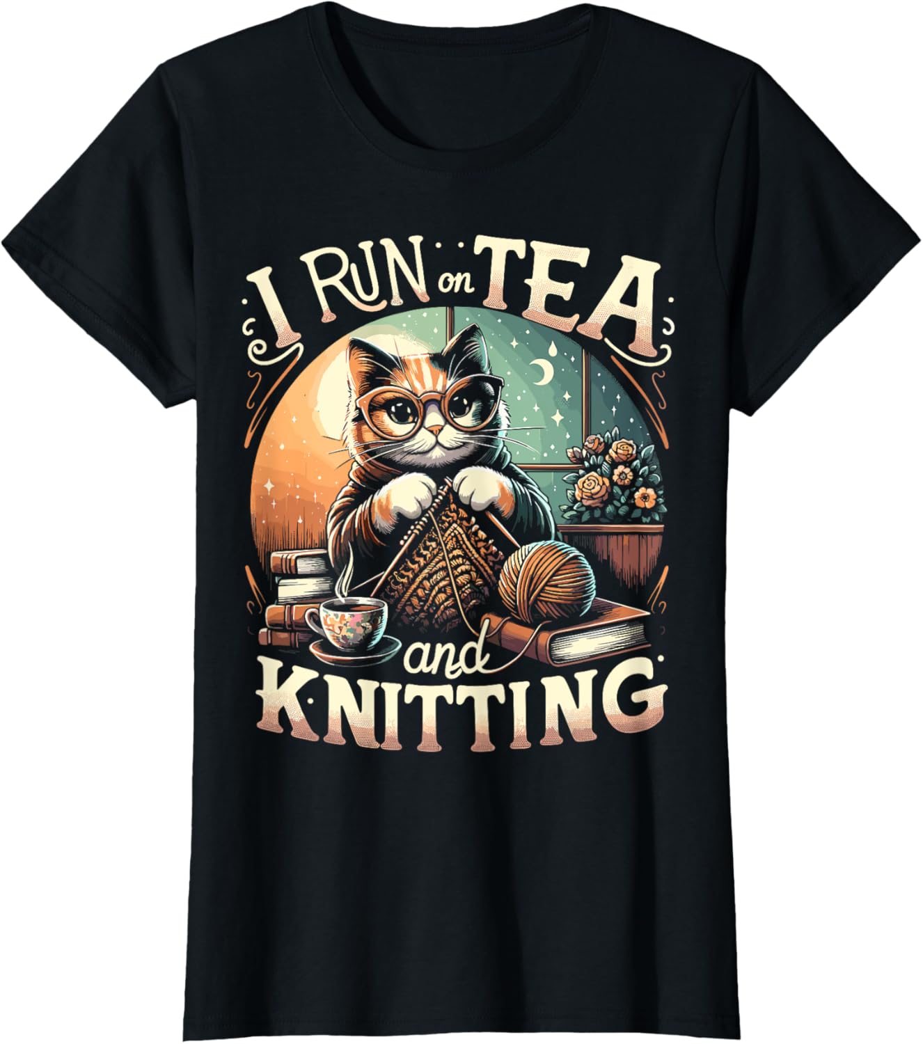 I Run on Tea and Knitting Knitters Yarn Yarn Knitting Lover Yarn Supply | High Search Volume | Perfect for Crafters