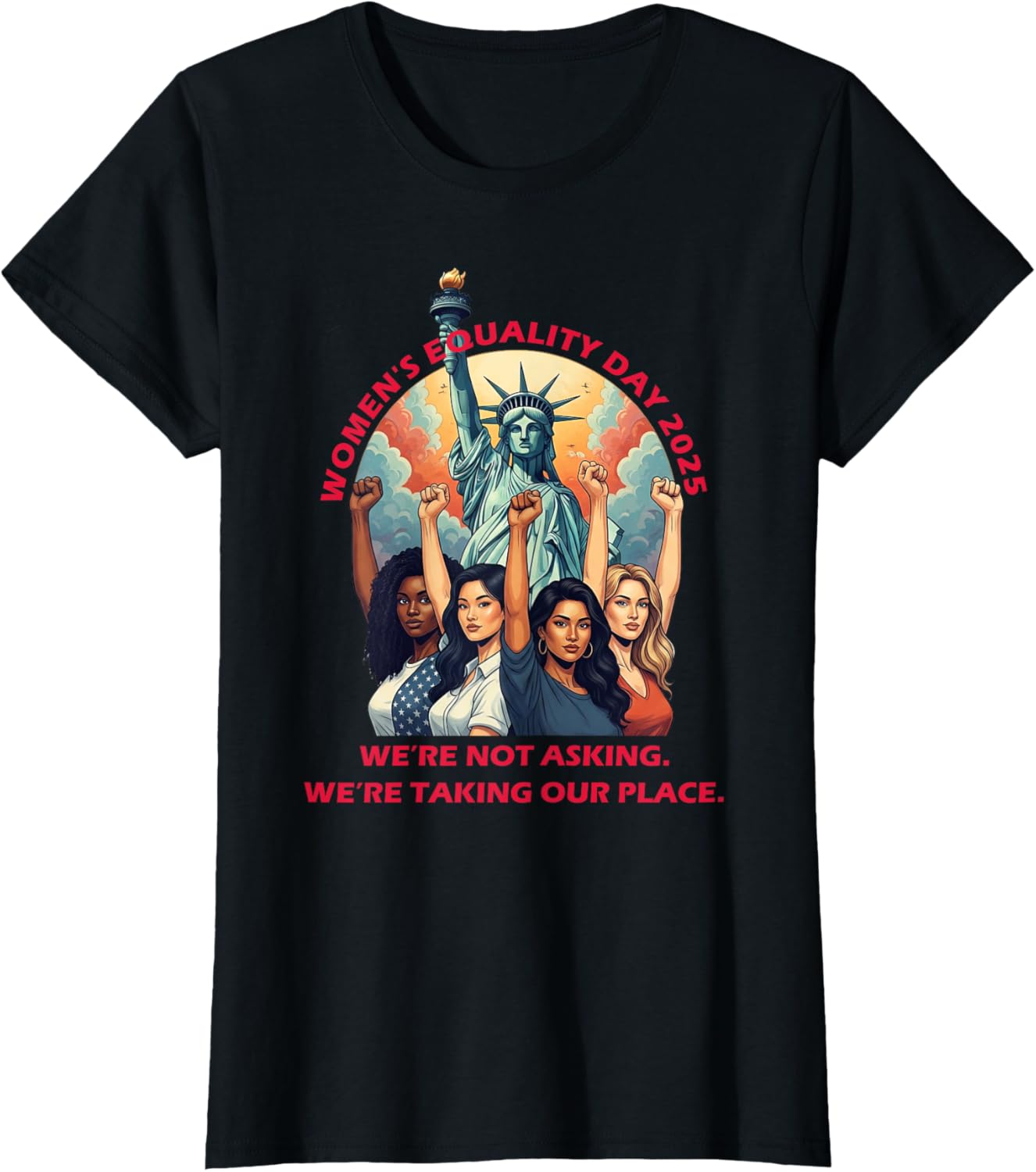 Funny Women's empowerment feminist quote Taking Our Place Apparel | Premium Quality | Daily Wear Essential