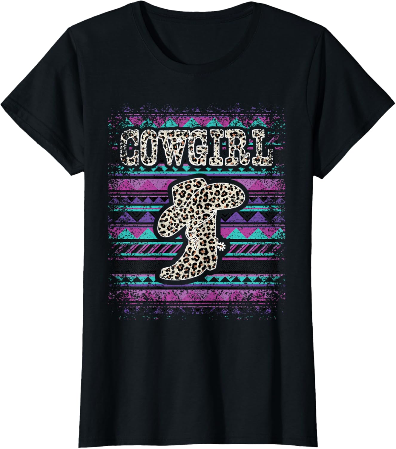 Cowgirl Western Boots leopard fun serape turquoise Cheetah Apparel Trending US Hot Right Now