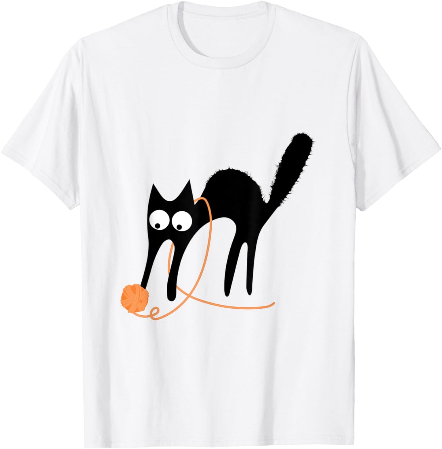 funny cat knitting tee cat with yarn ball tee funny gift for Men Women T-Shirt | Viral US Pick | High CTR Title