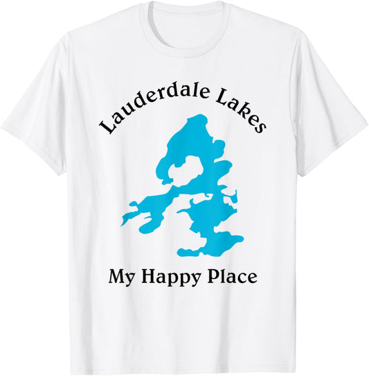 Lauderdale Lakes WI T-Shirt My Happy Place Wisconsin Tee T-Shirt | US Viral Pick | Aesthetic Casual Look