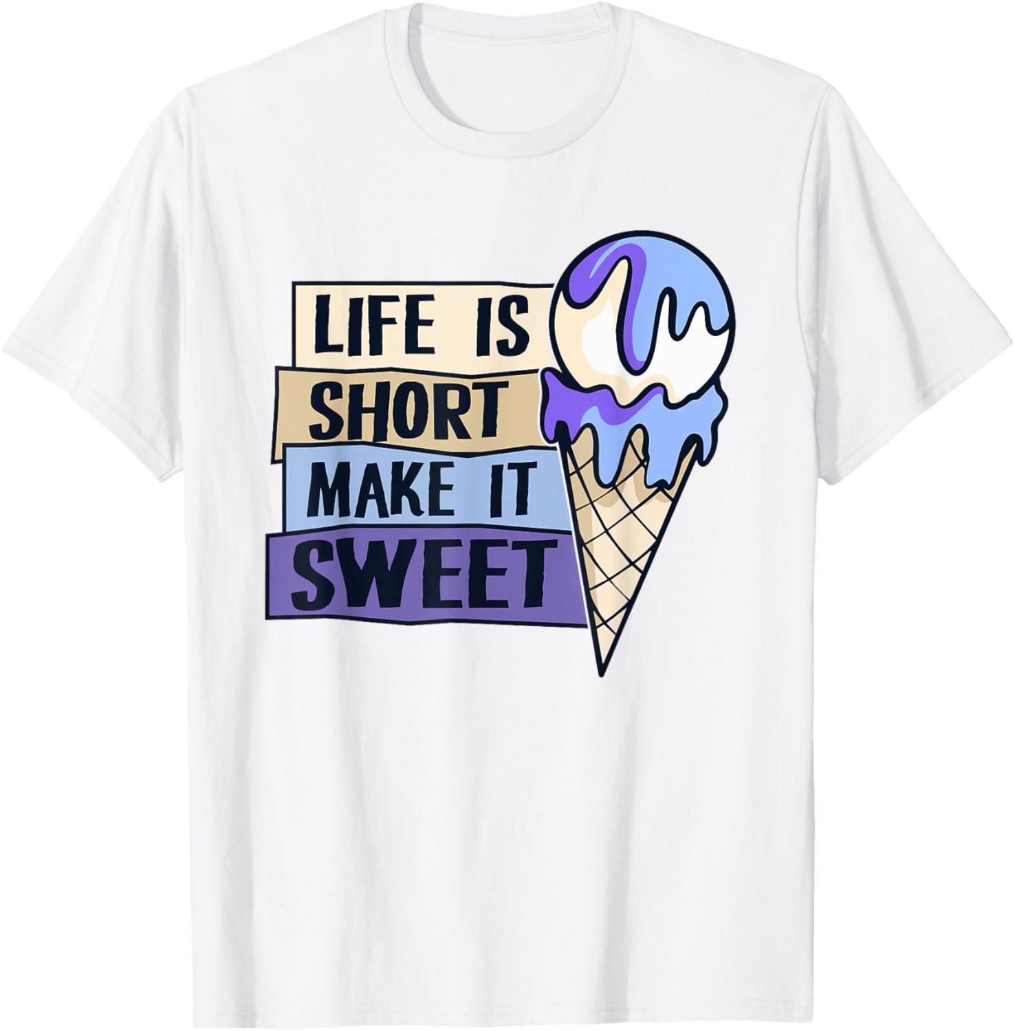 Life Is Short Make It Sweet Gelato Maker Lover Ice Cream Apparel | Premium Quality | Must-Have Style
