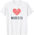 Modesto Heart Love Favorite City or Place Apparel | Top Conversion Title | Daily Wear Essential