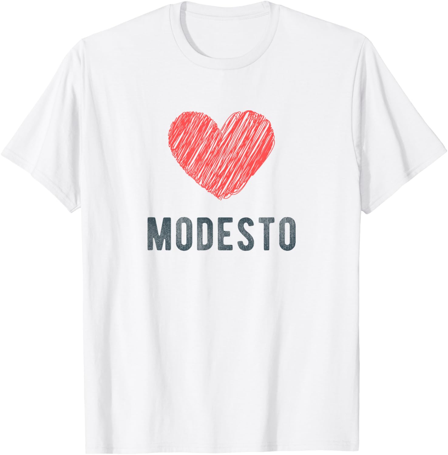 Modesto Heart Love Favorite City or Place Apparel | Top Conversion Title | Daily Wear Essential