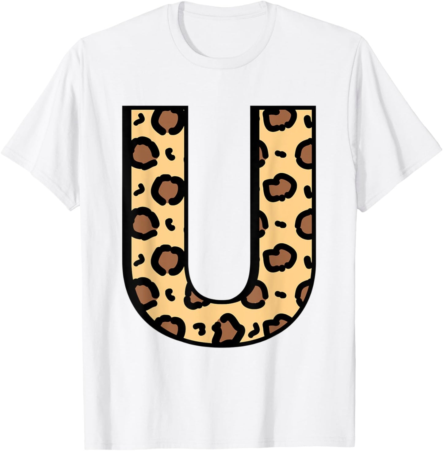 Awesome Letter U Initial Name Leopard Cheetah Animal Print Apparel Streetwear Style US Top Pick