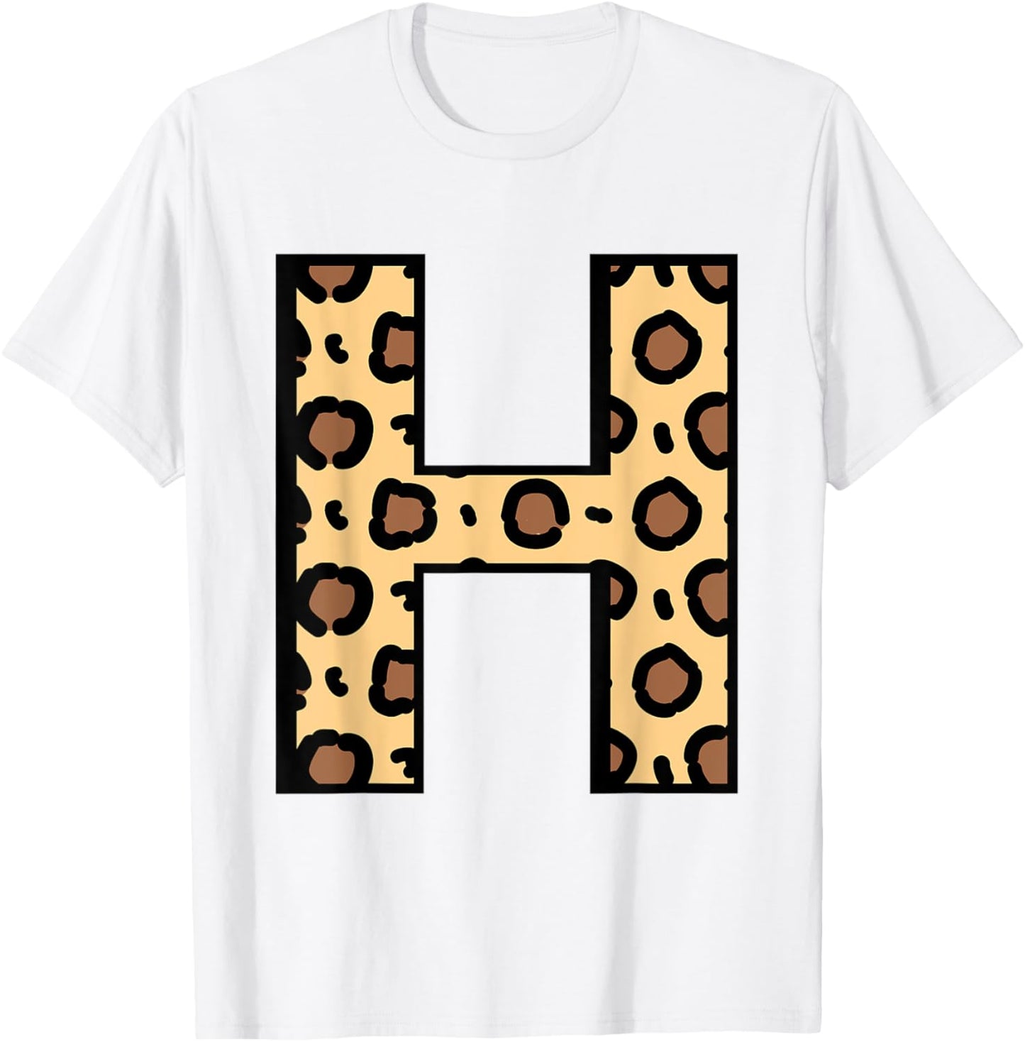 Awesome Letter H Initial Name Leopard Cheetah Animal Print Apparel Trending US Fan Favorite
