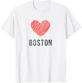 Boston Heart Love Favorite City or Place Apparel | Top Conversion Title | Top Rated Comfort