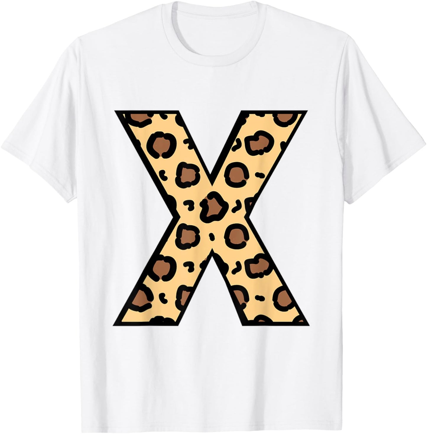 Awesome Letter X Initial Name Leopard Cheetah Animal Print Apparel Viral TikTok Find Fan Favorite