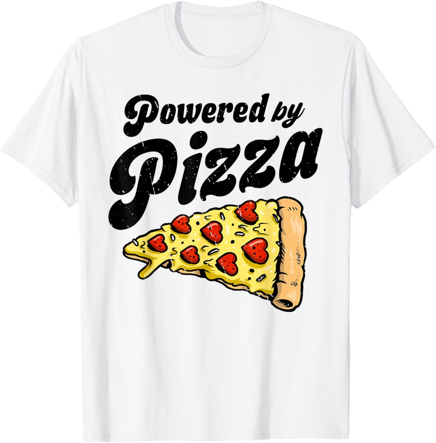 Powered By Pizza Funny Women Men Boys Girls Italian Food Apparel | Premium Quality | Aesthetic Fit
