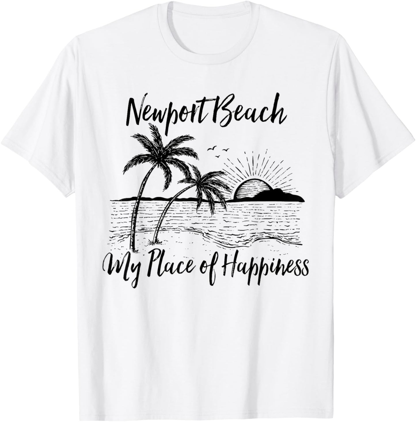 Rhode Island Beach My Place Of Happiness - Newport Apparel | Google Shopping Optimized | Customer Favorite