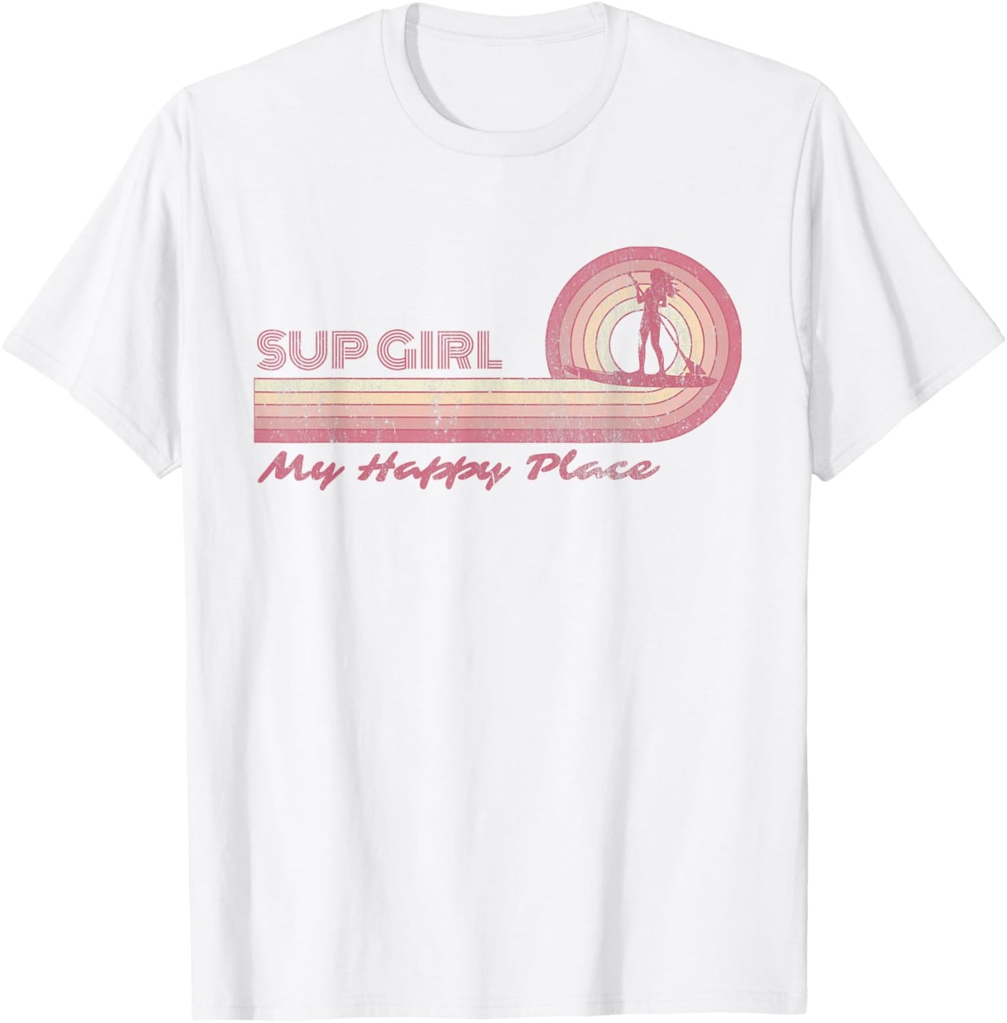 Paddleboard SUP Girl My Happy Place Stand Up Paddle Board Apparel | Google Shopping Optimized | Perfect Gift Choice