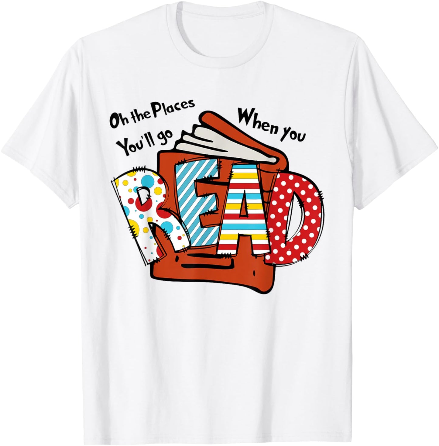 Books Balloon Oh The Places You Will Go When You Read Apparel | US Viral Pick | Top Rated Comfort