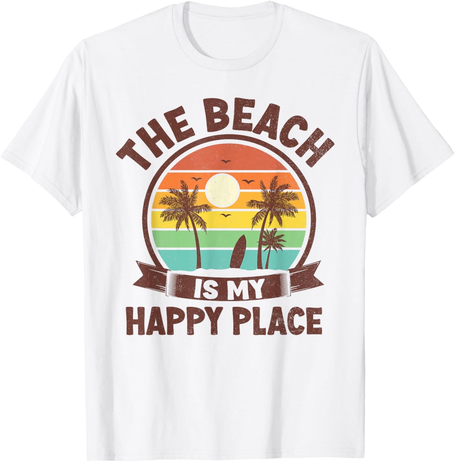 The beach is my happy place beach trip Retro Summer Vacation Apparel | Bestseller Style | High CTR Boost