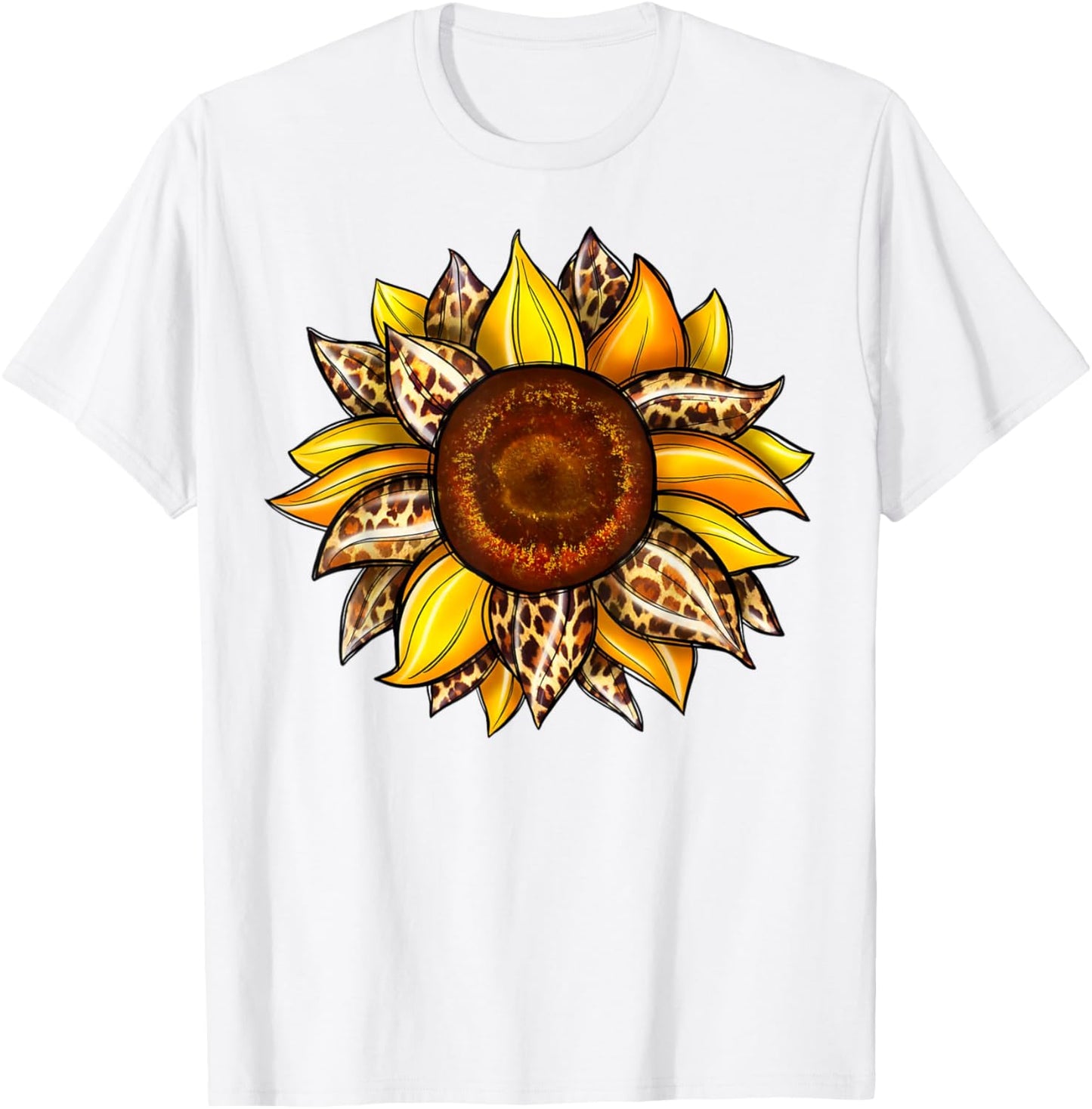 Sunflower Boho Flowers Child Art Cheetah Print Apparel Viral TikTok Find Gift Ready
