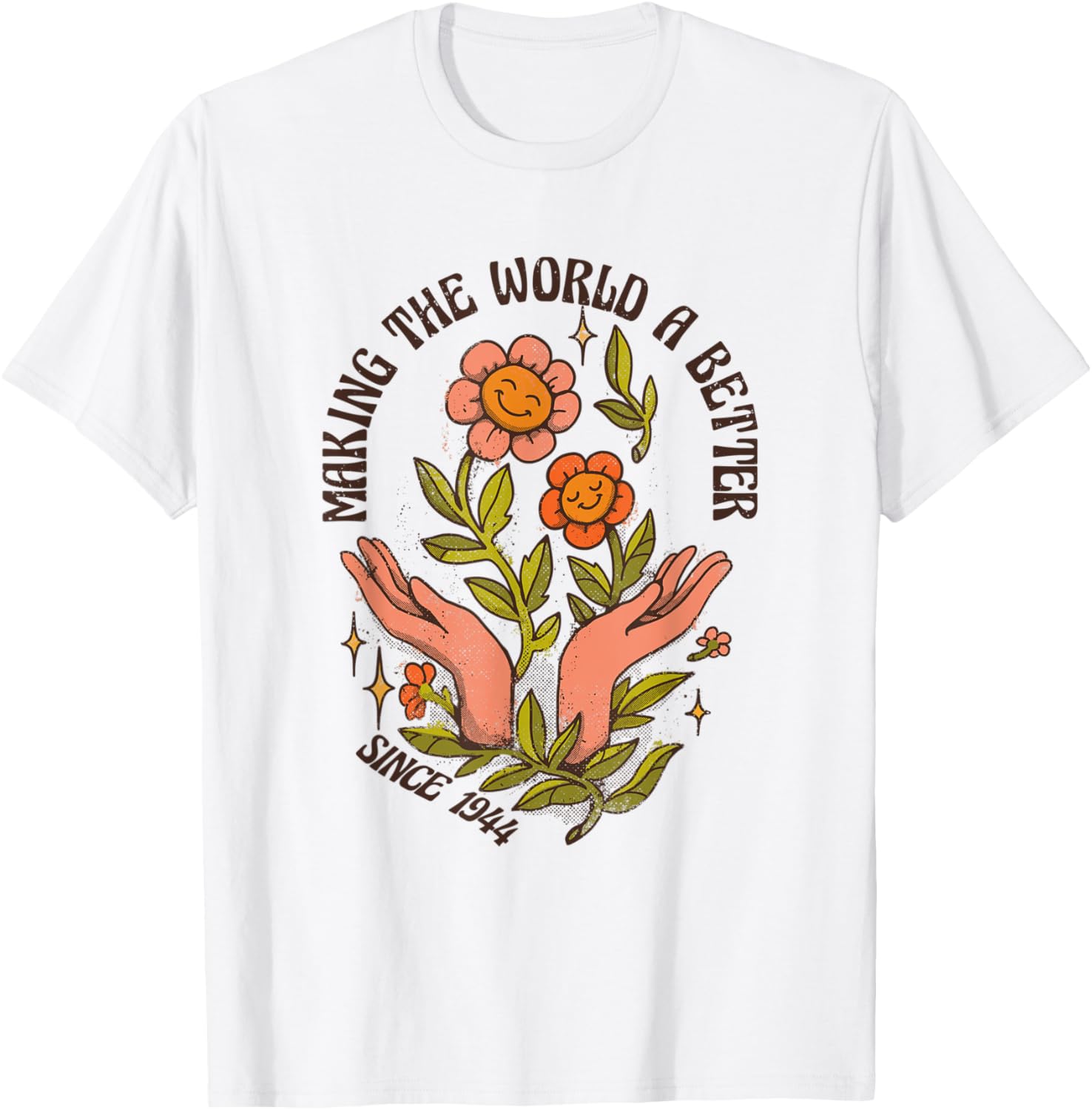 Making the World a Better Place Since 1944 Groovy Wavy Text Apparel | High Search Volume | High CTR Boost