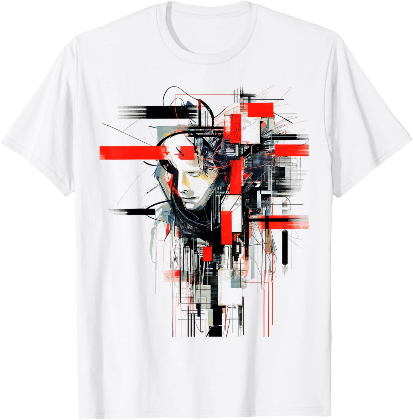 Men Abstract Art Geometric Human Face Drawing Graphic Men Apparel | Top Conversion Title | Daily Wear Essential