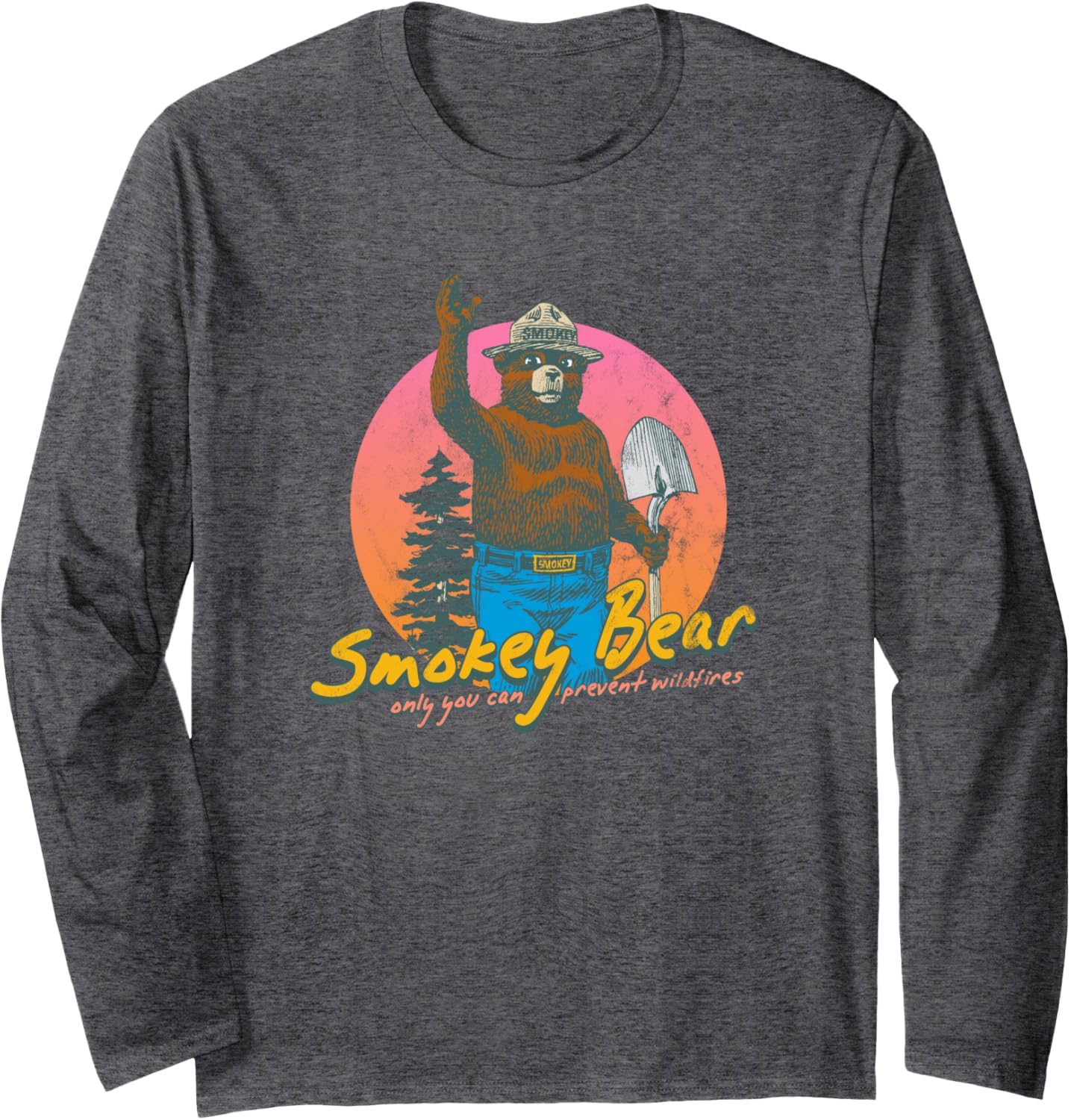Ripple Junction x Smokey Bear Retro Smokey Bear Long Sleeve Apparel | Viral Streetwear Style