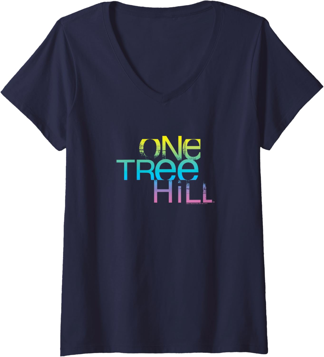 Womens One Tree Hill Color Blend Logo V-Neck Apparel | Perfect Gift Idea