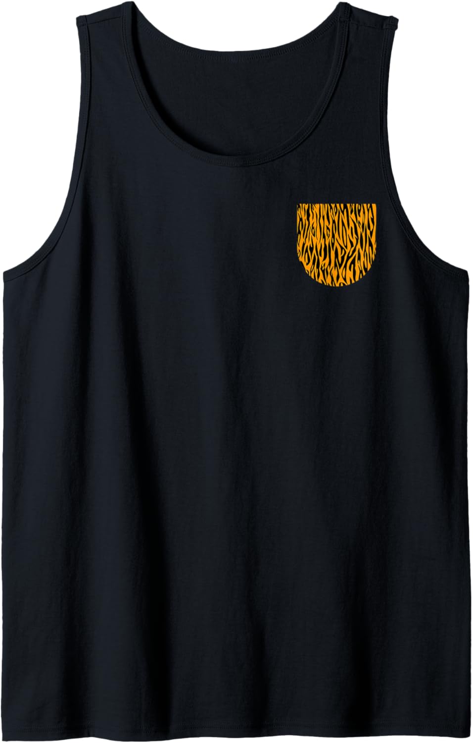 Orange and Black Tiger Print Pocket Design Wild Cat Fan Tank Top Tank Top Premium Print US Top Pick