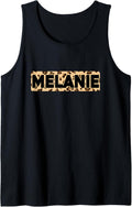 Funny Melanie Leopard Print Personalized Name Melanie Tank Top Tank Top High Search Demand Everyday Wear