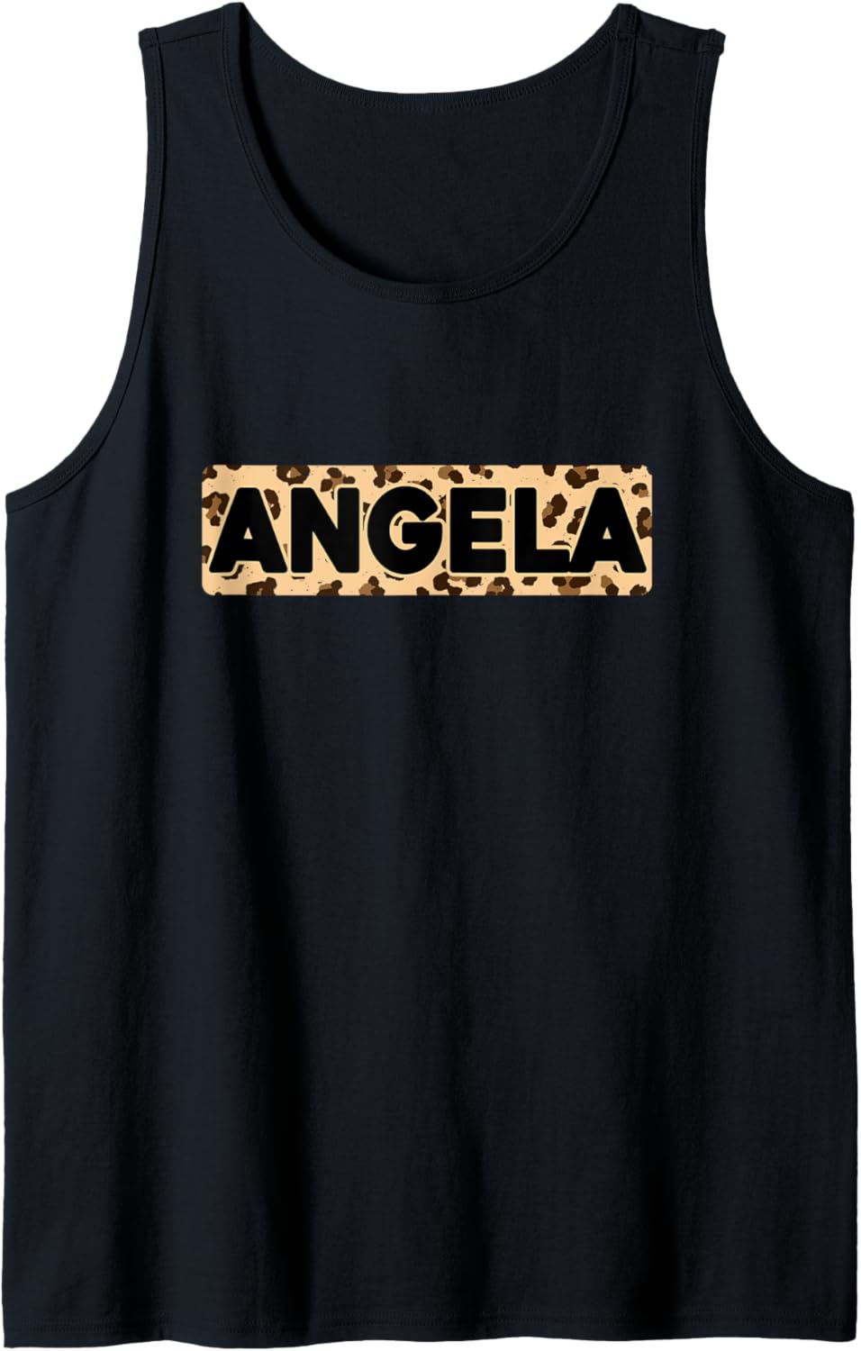 Funny Angela Leopard Print Personalized Name Angela Tank Top Tank Top Trending US Hot Right Now