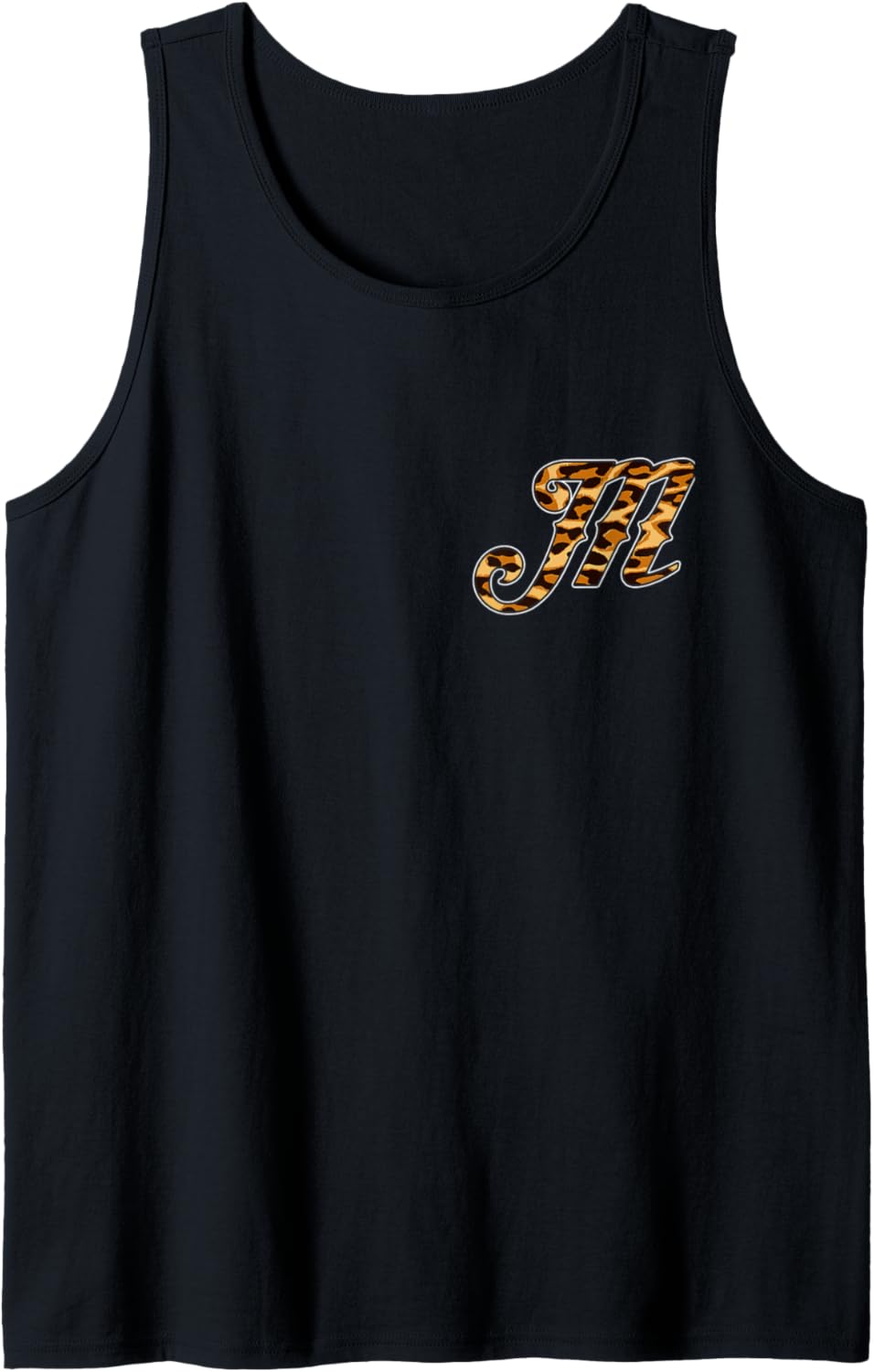 Womens Leopard Cheetah Print Monogram Initial LETTER M Tank Top Tank Top Streetwear Style Fan Favorite